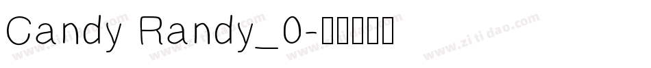 Candy Randy_0字体转换